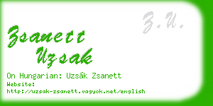 zsanett uzsak business card