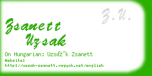 zsanett uzsak business card